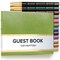 Gallery Leather Guest Book Special Events, add Photos, 192 Lined Pages, Bonded Leather, Hardcover, Gold-Gilded, Guestbook